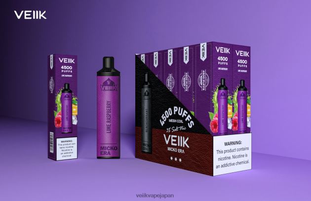 VEIIK Vape Tokyo - VEIIK Micko Era 使い捨て 30 mg 4500 パフ ライムラズベリー 48804410