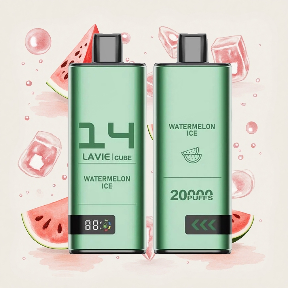 スイカアイス ラヴィ キューブ 20000パフ 28ml 2% 5% 塩ニコチン 600mAh Type C 充電