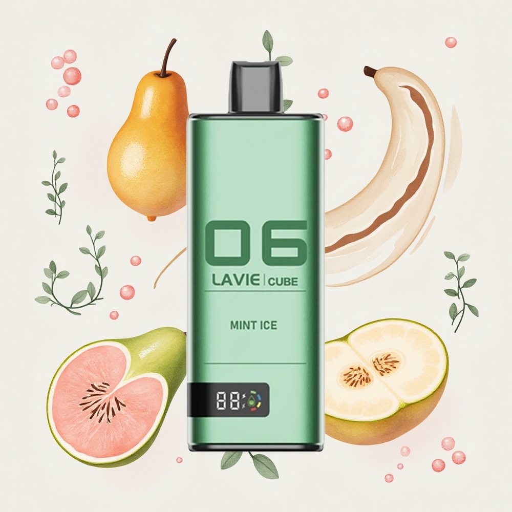 ミントアイス Lavie Cube 20000回吸引 使い捨てベイプ 28ML 5% 塩ニコチン