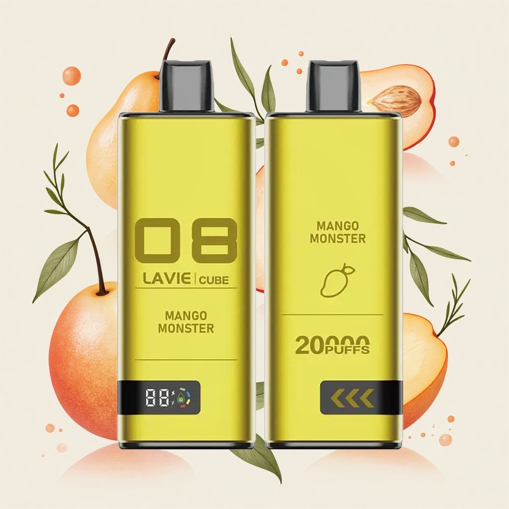 マンゴーモンスター Lavie Cube 20000回 使い捨てベイプ 28ML タイプC 600mAh