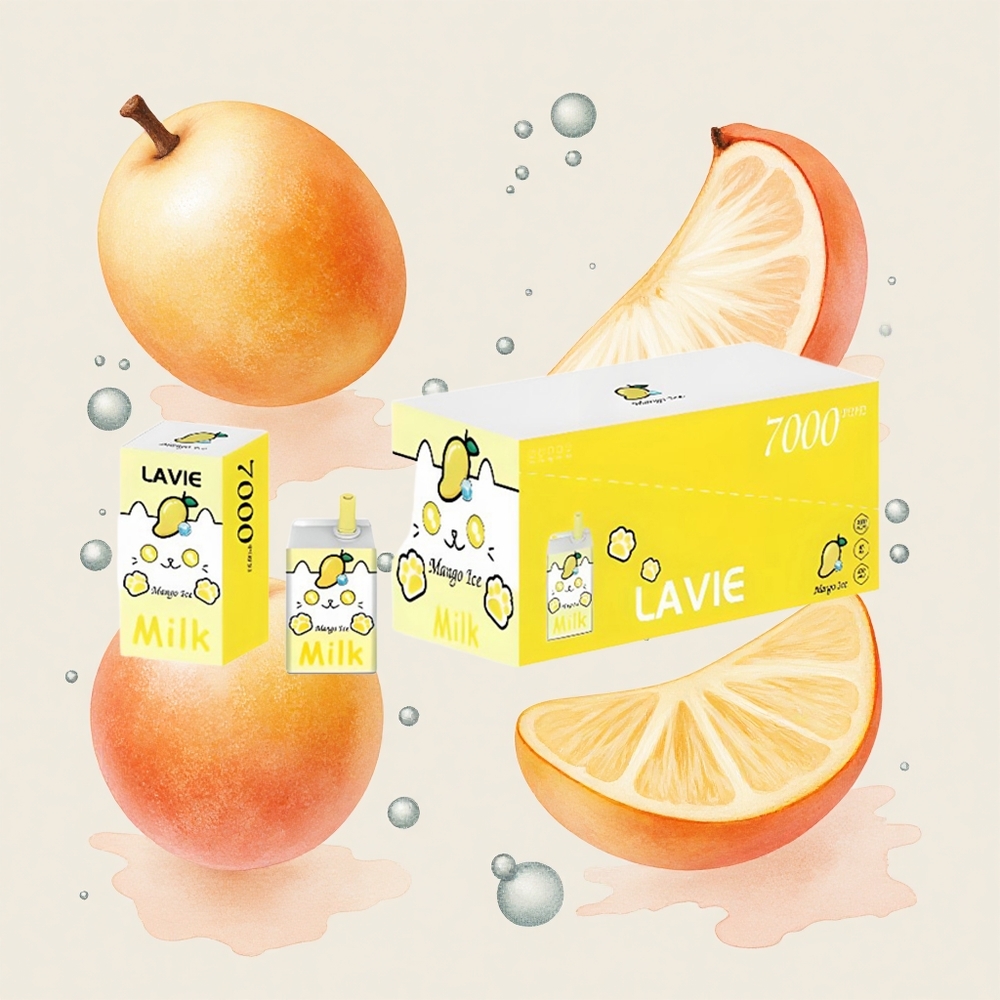 マンゴーアイス LAVIE Milk 7000パフ 16ML リチャージャブル Type C