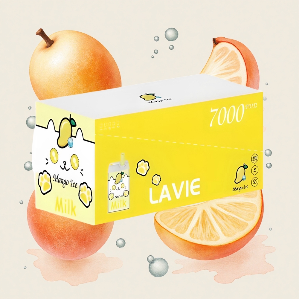 マンゴーアイス LAVIE Milk 7000パフ 16ML リチャージャブル Type C