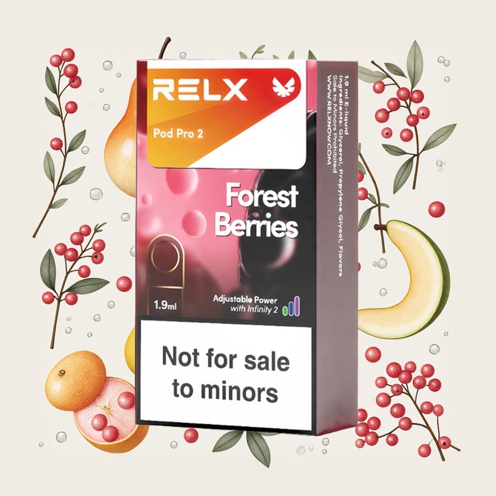 フォレストベリー RELX Pod Pro 2 600パフ 1.9ml 3電圧調整（エコモード5.5W、スムーズモード6.5W、ブーストモード9W）